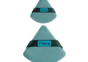 ピザ型コンパクトパウダー パフで正確なメイクアップアプリケーション