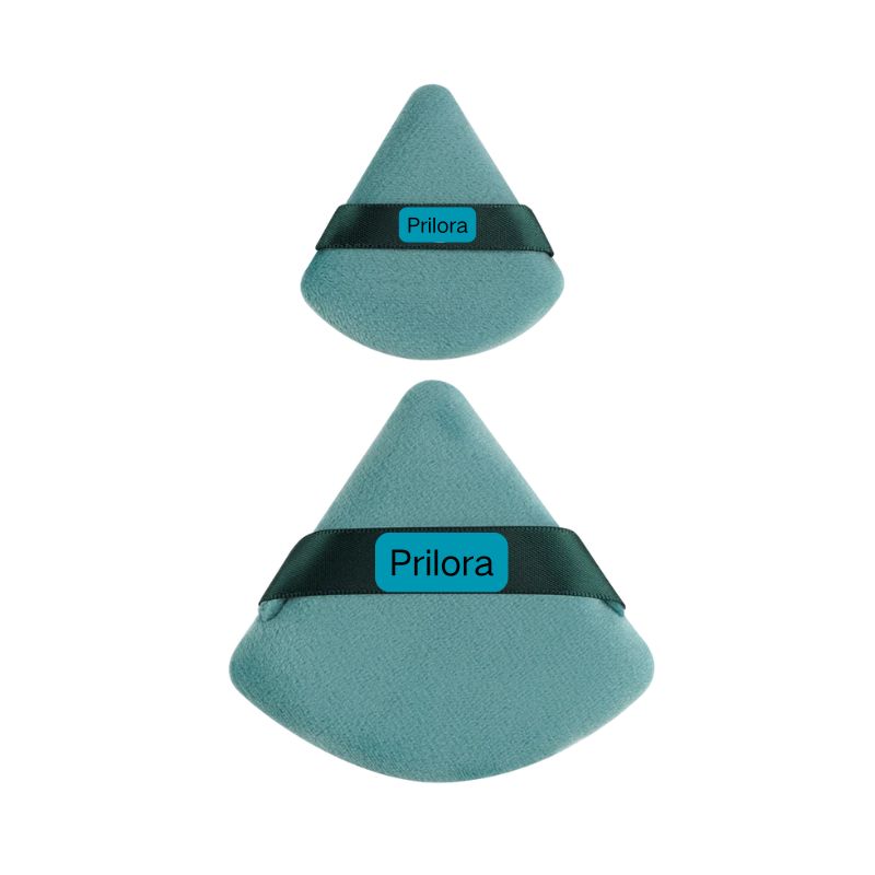 ピザ型コンパクトパウダー パフで正確なメイクアップアプリケーション